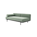 Modern Minimalist Green Lounge Sofa with Bolster Pillow