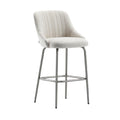 Modern Upholstered Bar Stool with Metal Legs – Stylish and Comfortable Design